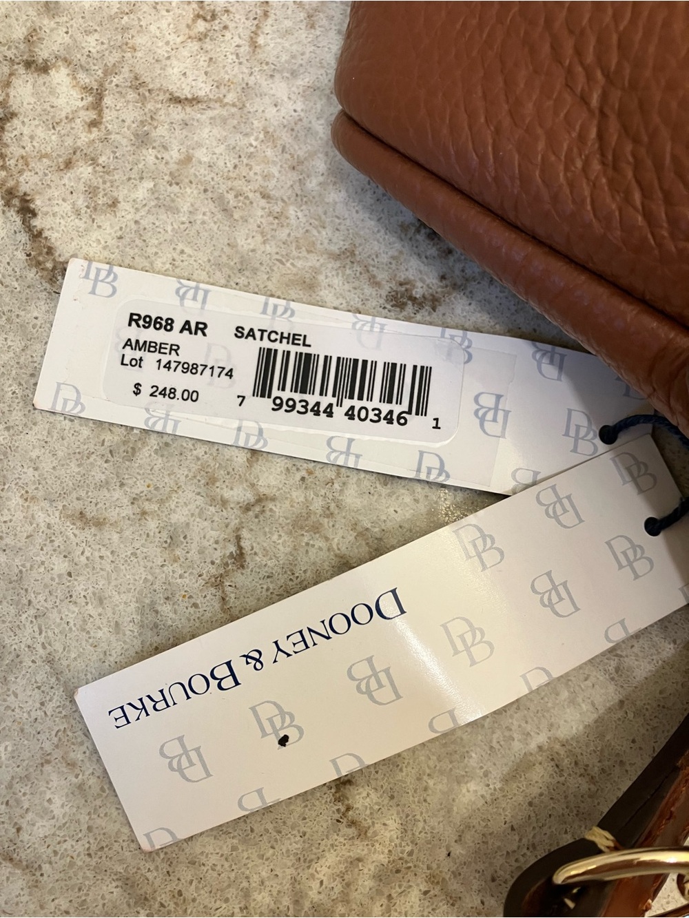 NWT DOONEY & BOURKE ALL WEATHER LEATHER SATCHEL - Picture 8 of 9